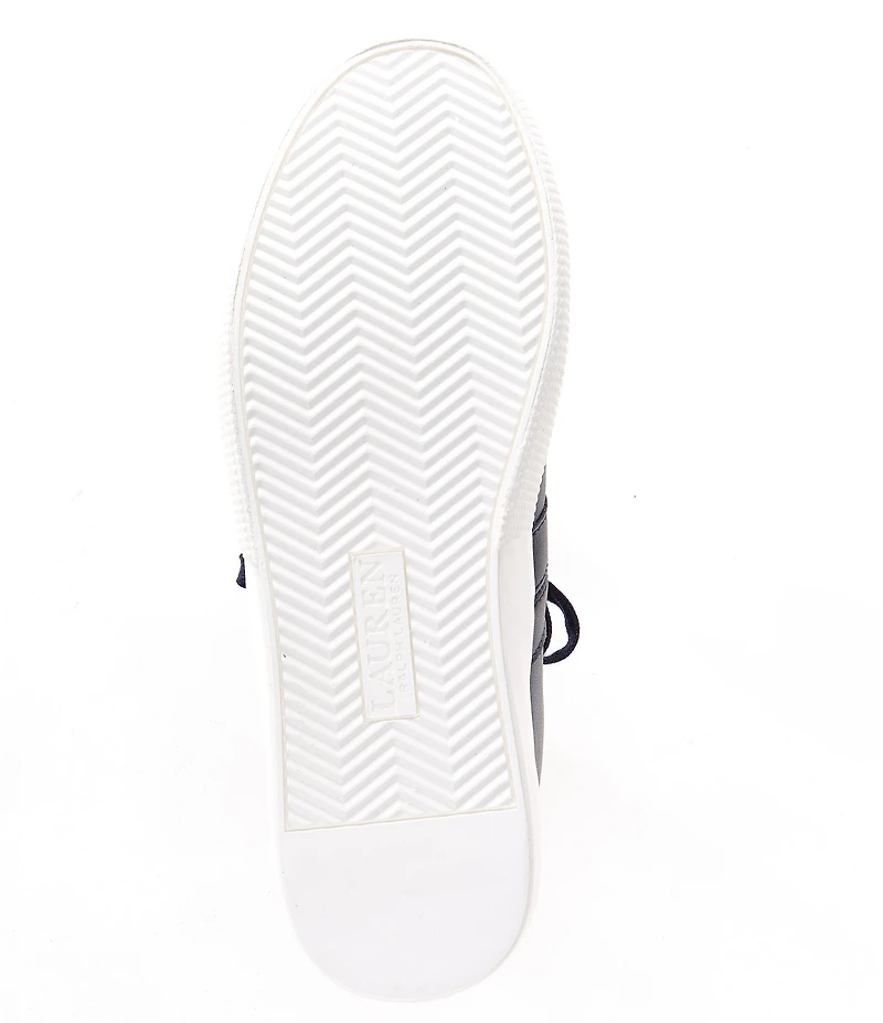 Lauren Ralph Lauren Jason II Logo Detail Leather Lace-Up Sneakers