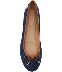 Lauren Ralph Lauren Jayna Denim Ballet Bow Flats