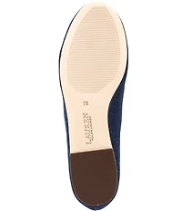 Lauren Ralph Lauren Jayna Denim Ballet Bow Flats