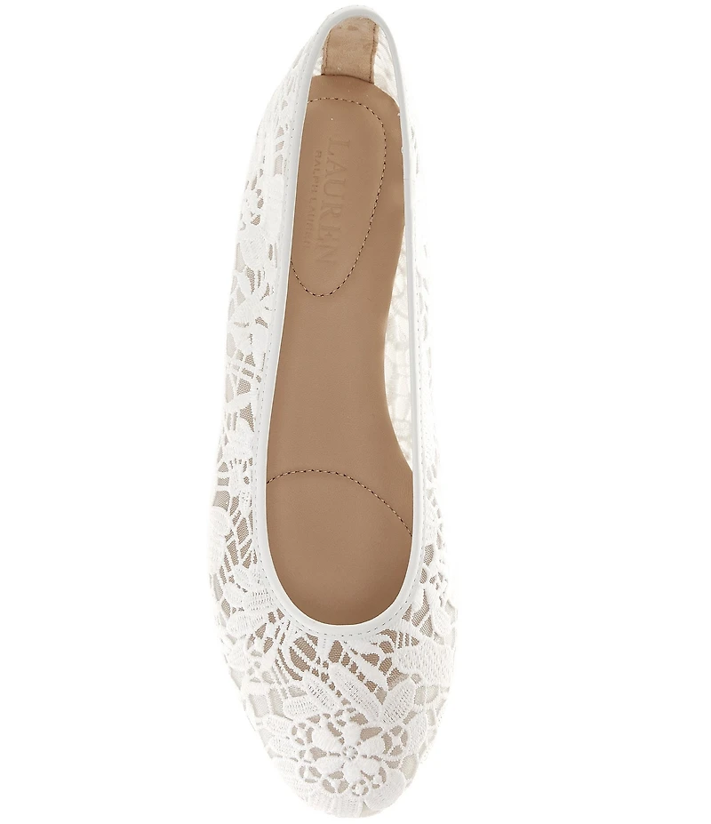 Lauren Ralph Lauren Jayna Lace Detail Ballet Flats