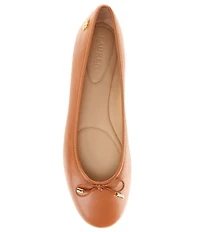 Lauren Ralph Lauren Jayna Leather Bow Ballet Flats