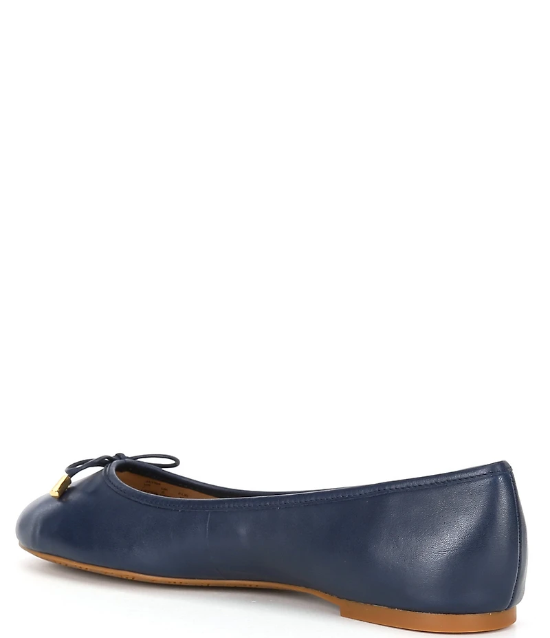Lauren Ralph Lauren Jayna Leather Bow Ballet Flats