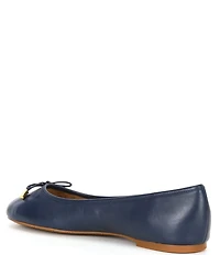 Lauren Ralph Lauren Jayna Leather Bow Ballet Flats