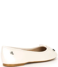 Lauren Ralph Lauren Jayna Leather Bow Ballet Flats