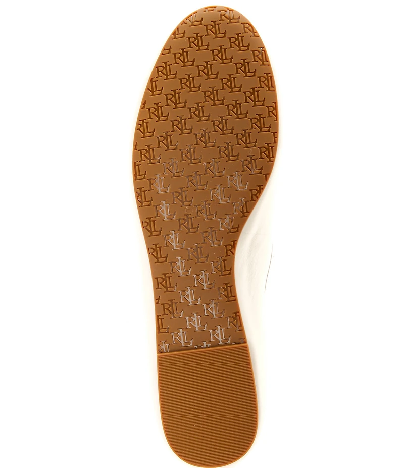 Lauren Ralph Lauren Jayna Leather Bow Ballet Flats