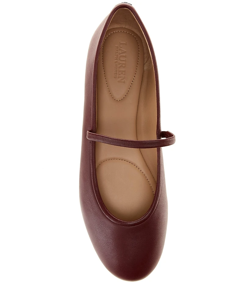 Lauren Ralph Lauren Jayna Leather Mary Jane Flats