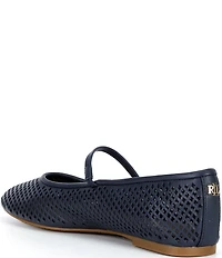 Lauren Ralph Lauren Jayna Perforated Leather Mary Jane Flats