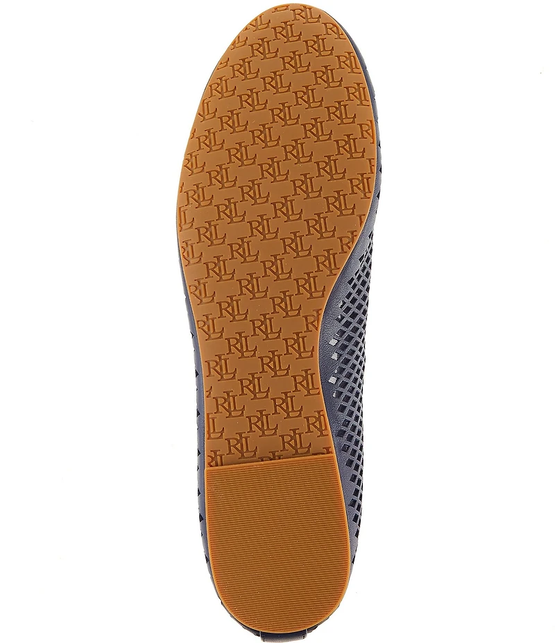 Lauren Ralph Lauren Jayna Perforated Leather Mary Jane Flats