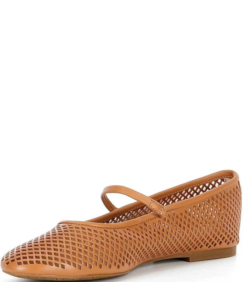 Lauren Ralph Lauren Jayna Perforated Leather Mary Jane Flats