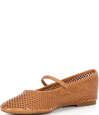 Lauren Ralph Lauren Jayna Perforated Leather Mary Jane Flats