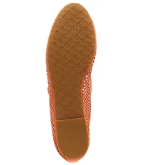 Lauren Ralph Lauren Jayna Perforated Suede Leather Mary Jane Flats