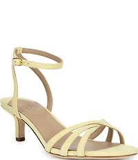 Lauren Ralph Lauren Kendyl Suede Ankle Wrap Kitten Heel Sandals