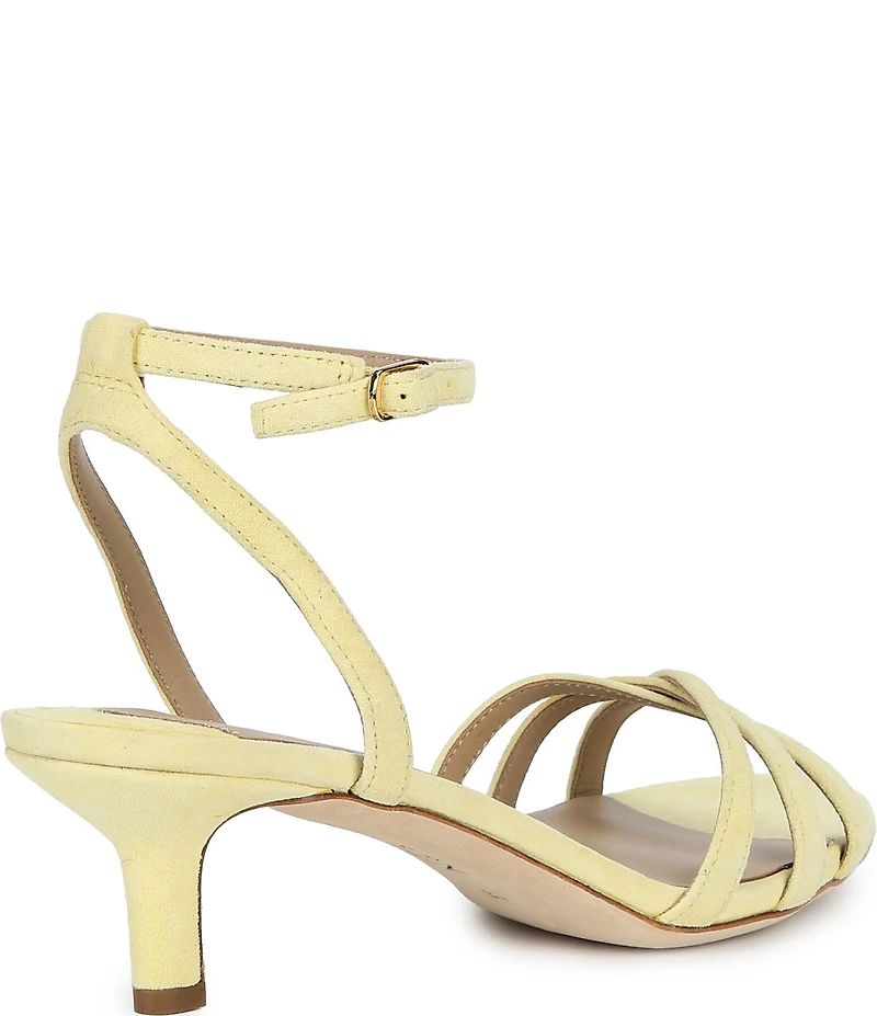 Lauren Ralph Lauren Kendyl Suede Ankle Wrap Kitten Heel Sandals