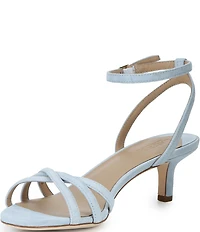 Lauren Ralph Lauren Kendyl Suede Ankle Wrap Kitten Heel Sandals