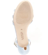 Lauren Ralph Lauren Kendyl Suede Ankle Wrap Kitten Heel Sandals