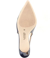 Lauren Ralph Lauren Khloe Leather Slingback Pointed Toe Penny Loafer Pumps