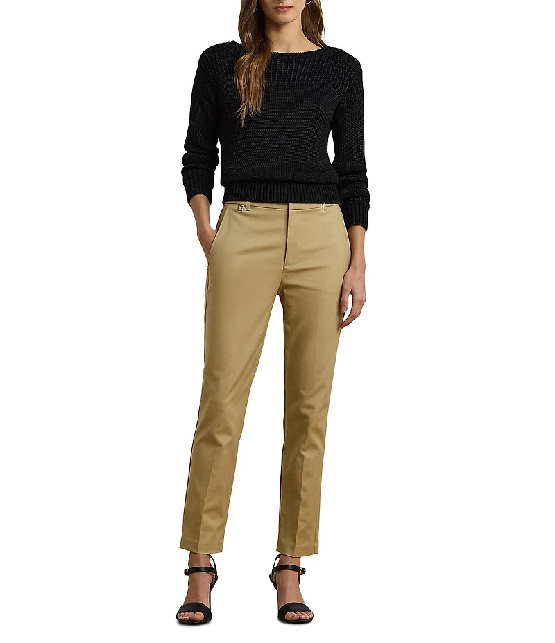 Lauren Ralph Lauren Knit Boat Neck Long Sleeve Top