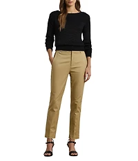 Lauren Ralph Lauren Knit Boat Neck Long Sleeve Top