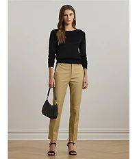 Lauren Ralph Lauren Knit Boat Neck Long Sleeve Top