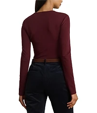 Lauren Ralph Lauren Knit Crew Neck Long Sleeve Top