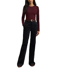 Lauren Ralph Lauren Knit Crew Neck Long Sleeve Top