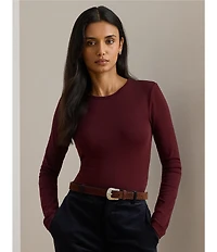 Lauren Ralph Lauren Knit Crew Neck Long Sleeve Top