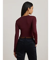 Lauren Ralph Lauren Knit Crew Neck Long Sleeve Top
