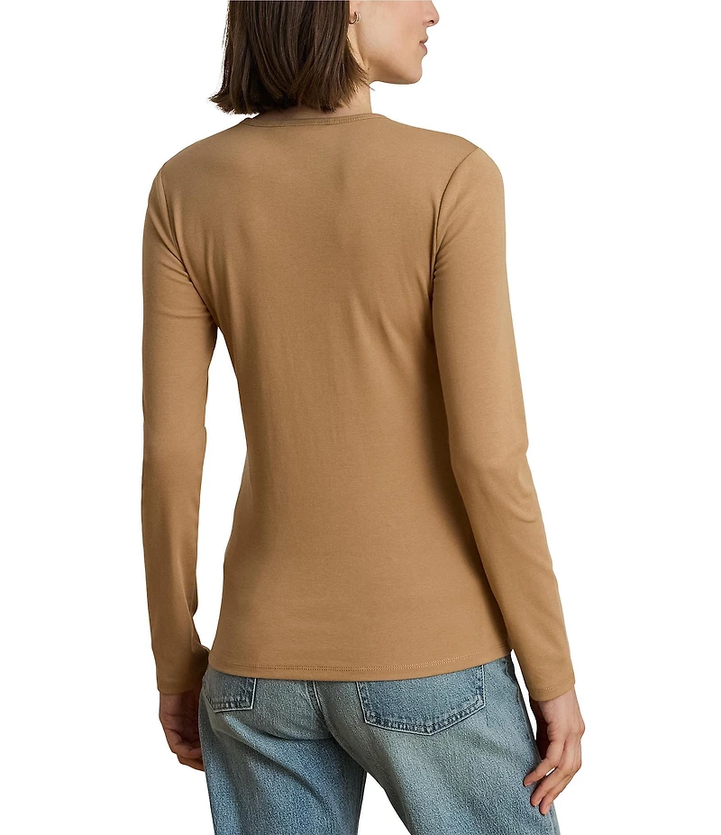 Lauren Ralph Lauren Knit Crew Neck Long Sleeve Top