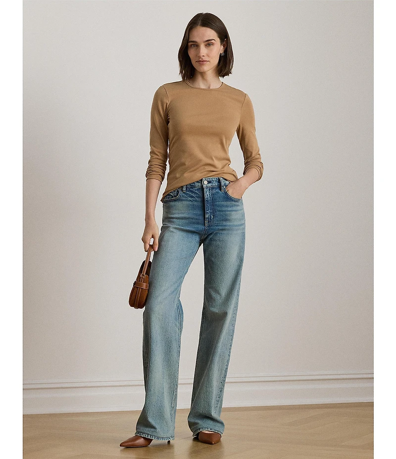 Lauren Ralph Lauren Knit Crew Neck Long Sleeve Top