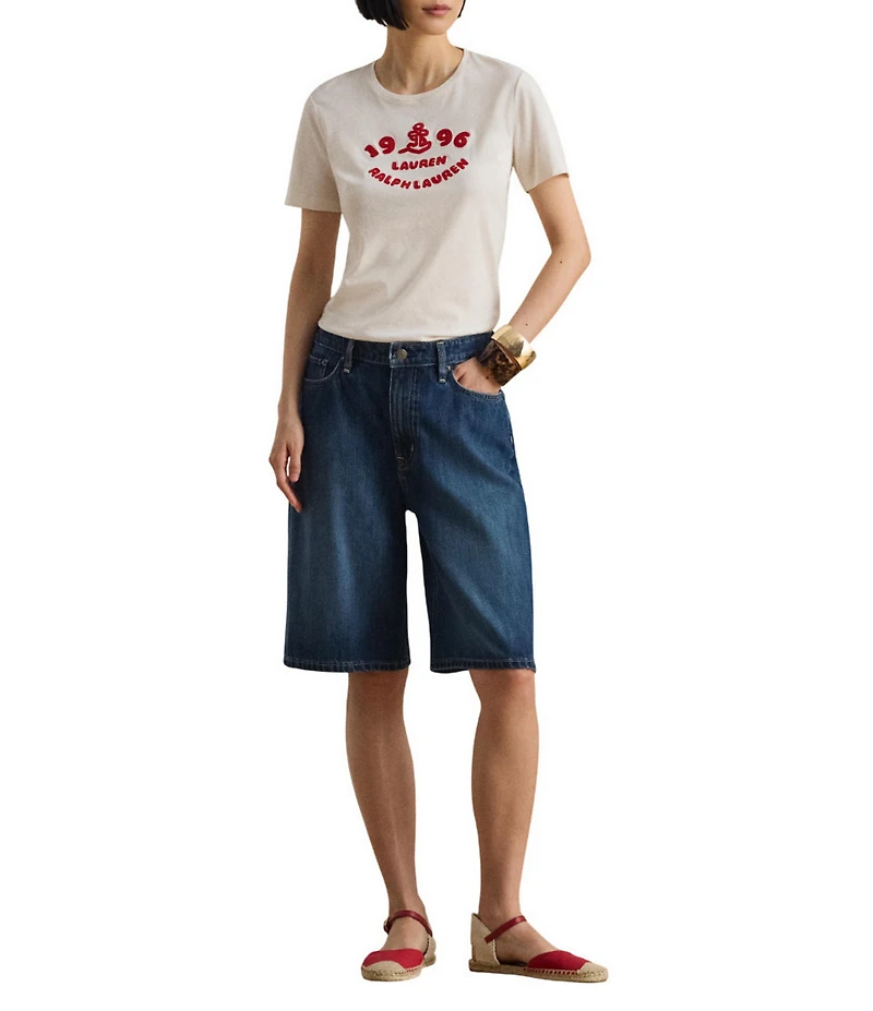 Lauren Ralph Lauren Knit Crew Neck Short Sleeve Tee