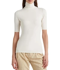 Lauren Ralph Lauren Knit Jersey Turtleneck Top