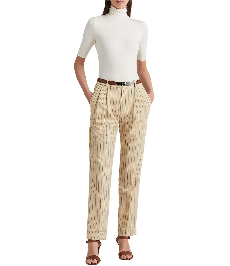Lauren Ralph Lauren Knit Jersey Turtleneck Top