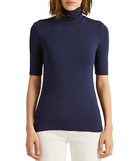 Lauren Ralph Lauren Knit Jersey Turtleneck Top