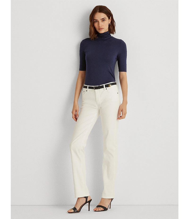Lauren Ralph Lauren Knit Jersey Turtleneck Top