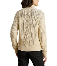 Lauren Ralph Lauren Knit Quarter Zip Long Sleeve Sweater