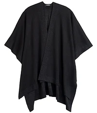 Lauren Ralph Lauren Knit Wool Shine Border Ruana