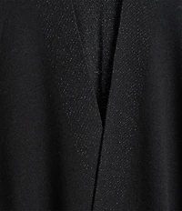 Lauren Ralph Lauren Knit Wool Shine Border Ruana