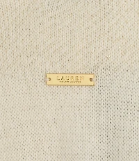 Lauren Ralph Lauren Knit Wool Shine Border Ruana