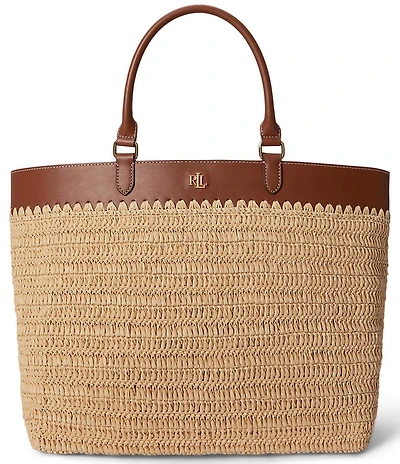 Lauren Ralph Lauren Kyla Straw Tote Bag