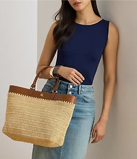 Lauren Ralph Lauren Kyla Straw Tote Bag