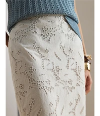 Lauren Ralph Lauren Lace Midi Pencil Skirt