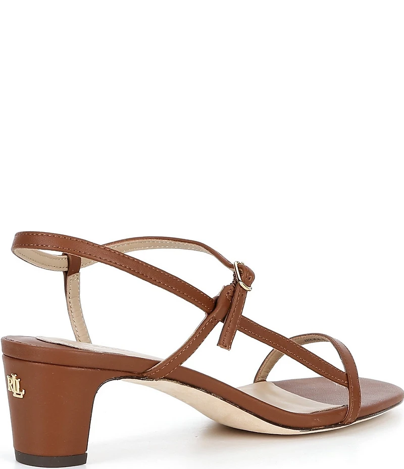 Lauren Ralph Lauren Lainee Leather Mid Heel Sandals