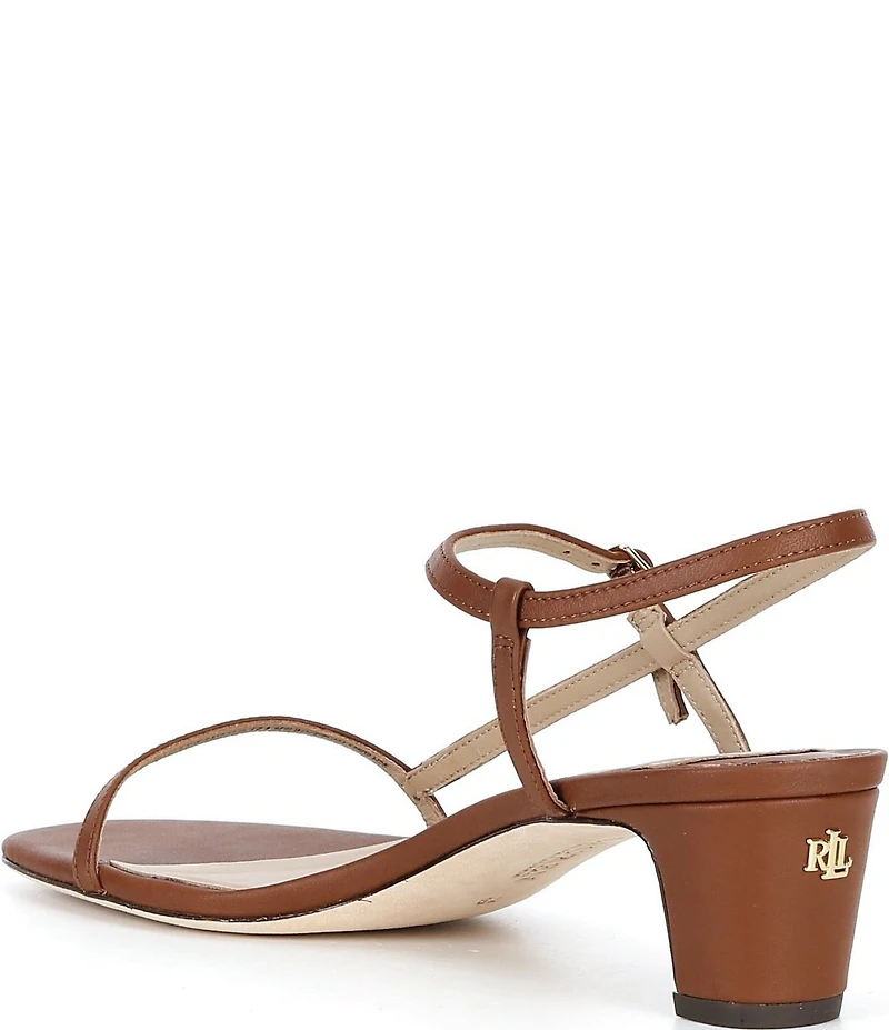 Lauren Ralph Lauren Lainee Leather Mid Heel Sandals