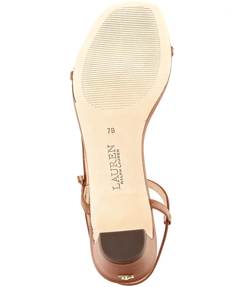 Lauren Ralph Lauren Lainee Leather Mid Heel Sandals