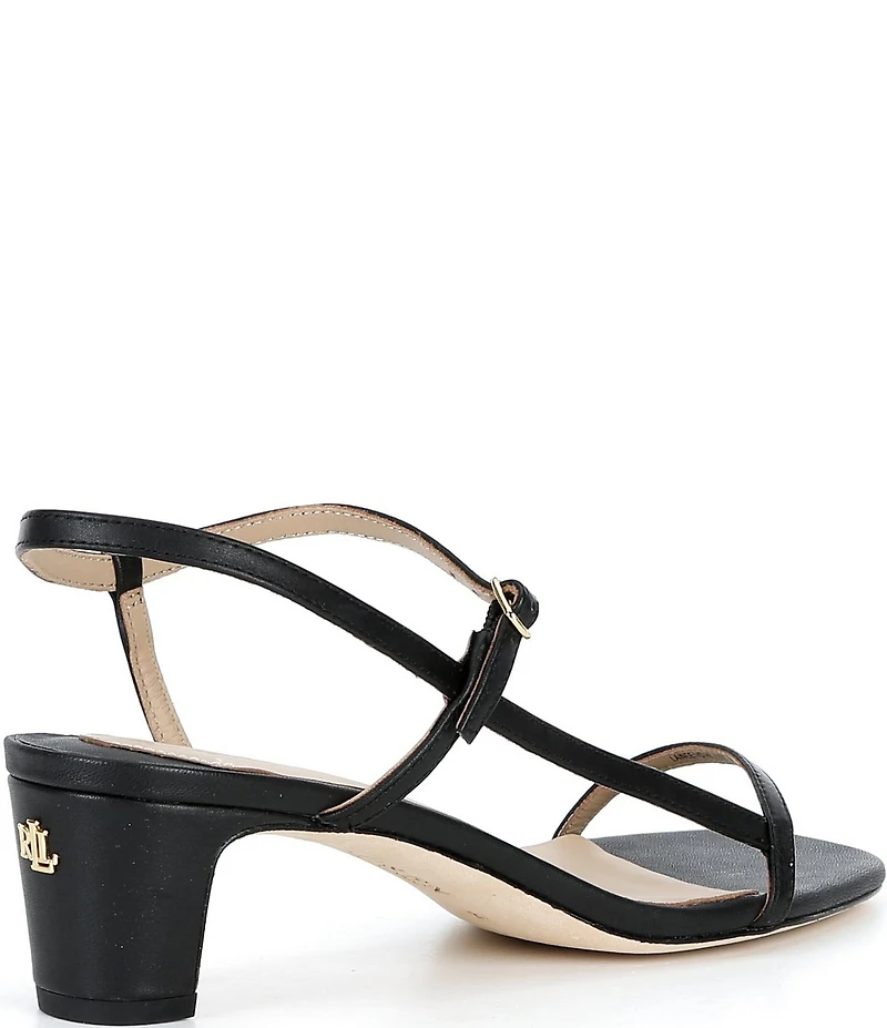 Lauren Ralph Lauren Lainee Leather Mid Heel Sandals