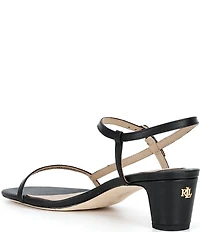 Lauren Ralph Lauren Lainee Leather Mid Heel Sandals