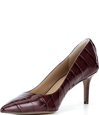 Lauren Ralph Lauren Lanette Crocodile Embossed Leather Pumps