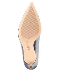 Lauren Ralph Lauren Lanette Crocodile Embossed Leather Pumps