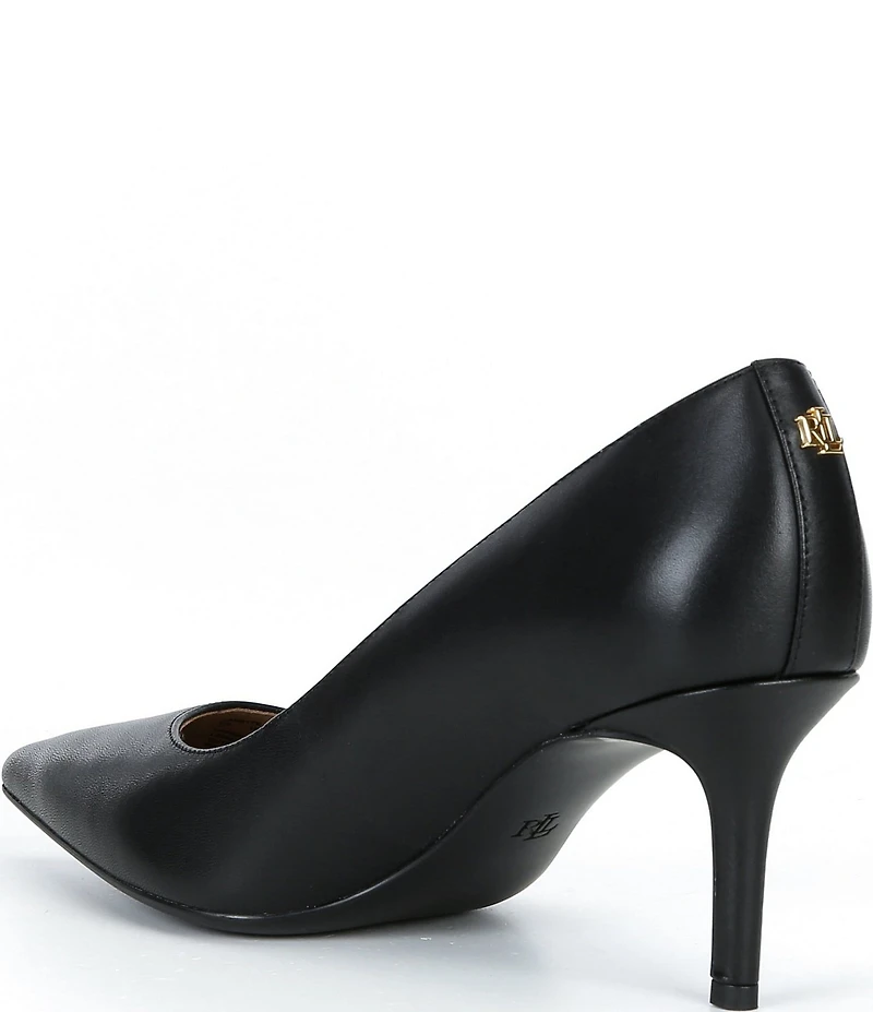Lauren Ralph Lauren Lanette Pointed Toe Leather Pumps