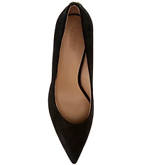 Lauren Ralph Lauren Lanette Suede Pointed Toe Block Heel Pumps